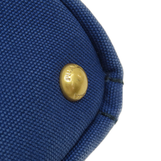 PRADA Handbag B2439G canvas blue Canapa mini 2 WAY Women Used Authentic