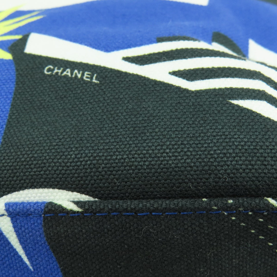 CHANEL Tote Bag canvas blue 2019 Cruise Collection Marine Chain SilverMetal Women Used Authentic