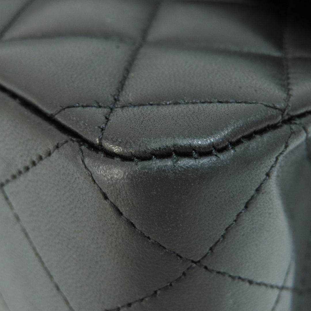 CHANEL Shoulder Bag lambskin black ChainShoulder Matelasse SilverMetal Women Used Authentic