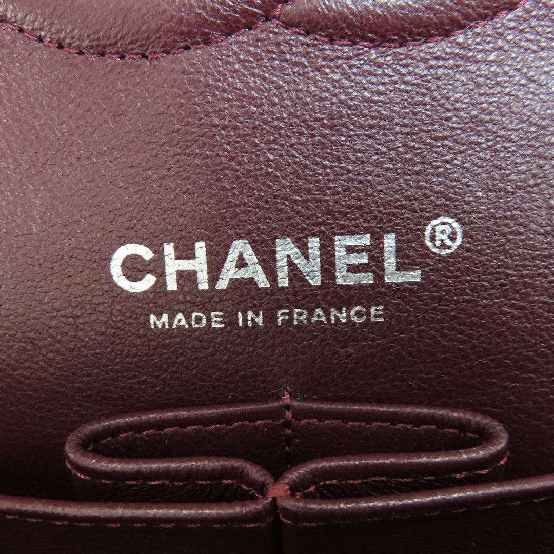 CHANEL Shoulder Bag lambskin black ChainShoulder Matelasse SilverMetal Women Used Authentic