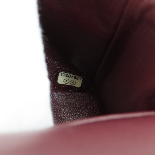 CHANEL Shoulder Bag lambskin black ChainShoulder Matelasse SilverMetal Women Used Authentic