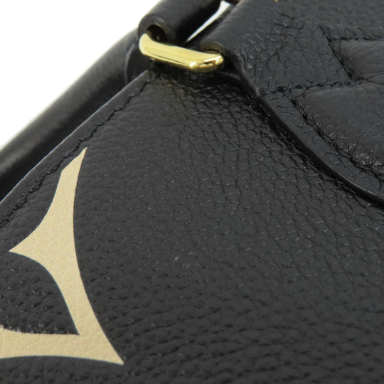 LOUIS VUITTON Handbag M45659 Ann Platt black ON THE GO PM BLACK BEIGE