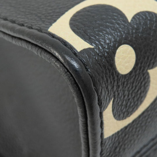 LOUIS VUITTON Handbag M45659 Ann Platt black ON THE GO PM BLACK BEIGE