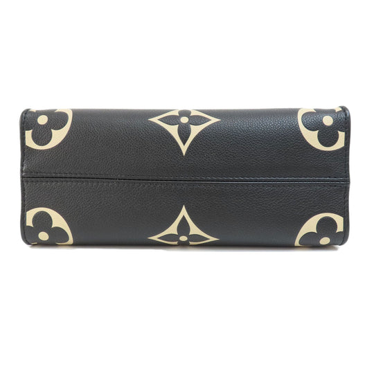 LOUIS VUITTON Handbag M45659 Ann Platt black ON THE GO PM BLACK BEIGE