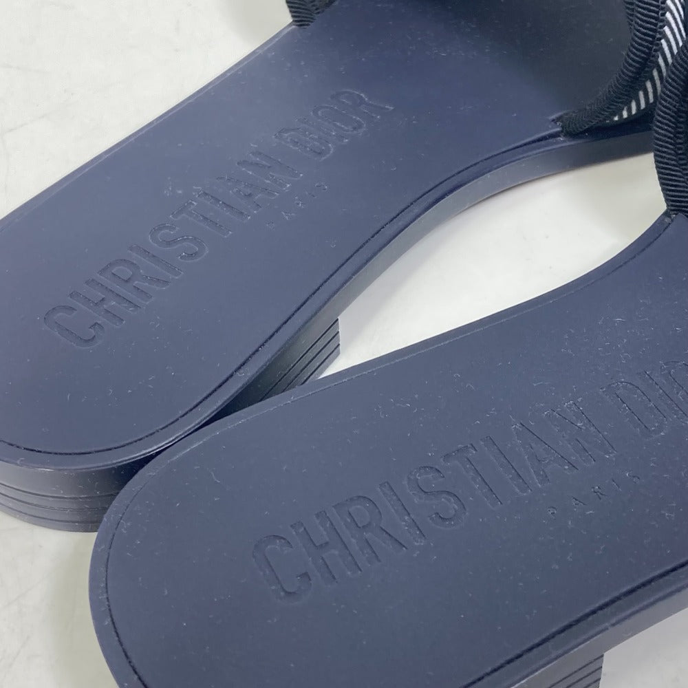 Dior Sandals KCQ431CNTS85B rubber Navy Flat logo DIOREVOLUTION Women 35 Used Authentic