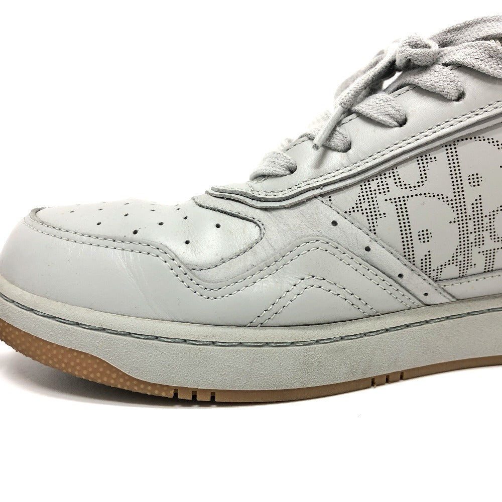 Dior sneakers 3SN242 leather gray Trotter Punching mens 44 Used Authentic