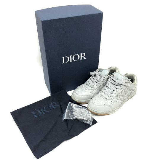 Dior sneakers 3SN242 leather gray Trotter Punching mens 44 Used Authentic