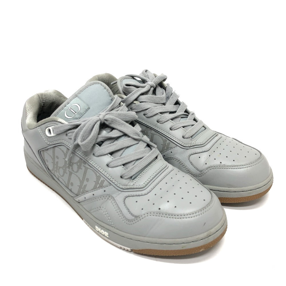 Dior sneakers 3SN242 leather gray Trotter Punching mens 44 Used Authentic