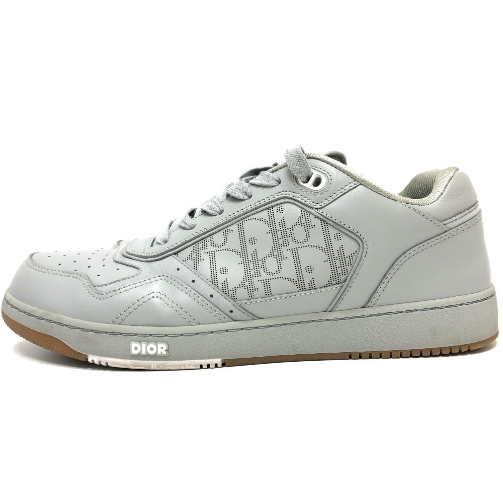 Dior sneakers 3SN242 leather gray Trotter Punching mens 44 Used Authentic