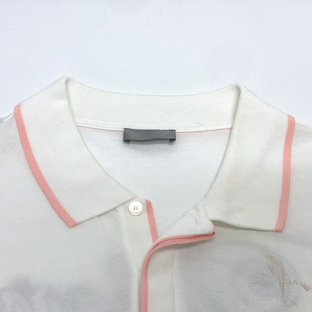 Dior Short sleeve polo shirt 143J833A0448 cotton white Logo embroidery KENNY SCHARF Kenny Scharf collaboration mens XXL Used Authentic