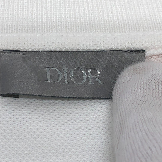Dior Short sleeve polo shirt 143J833A0448 cotton white Logo embroidery KENNY SCHARF Kenny Scharf collaboration mens XXL Used Authentic