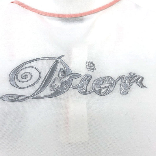 Dior Short sleeve polo shirt 143J833A0448 cotton white Logo embroidery KENNY SCHARF Kenny Scharf collaboration mens XXL Used Authentic