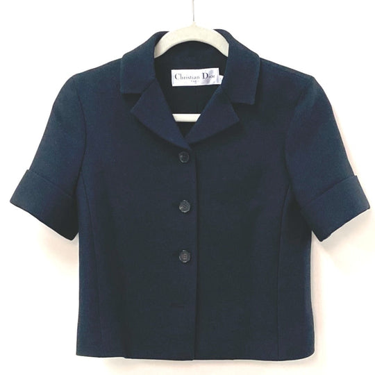 Dior Jacket 221V23A1162 wool black 2022 model tailored Women 34     Used Authentic