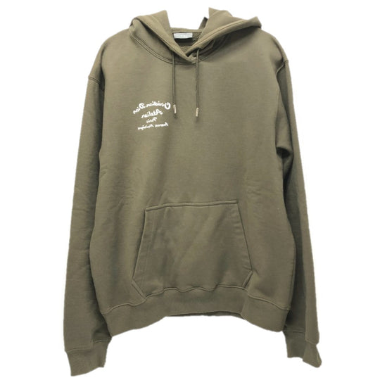 Dior Hoodie 293J698 cotton khaki long sleeve tops apparel Atelier Paris embroidered hoodie mens XXL Used Authentic
