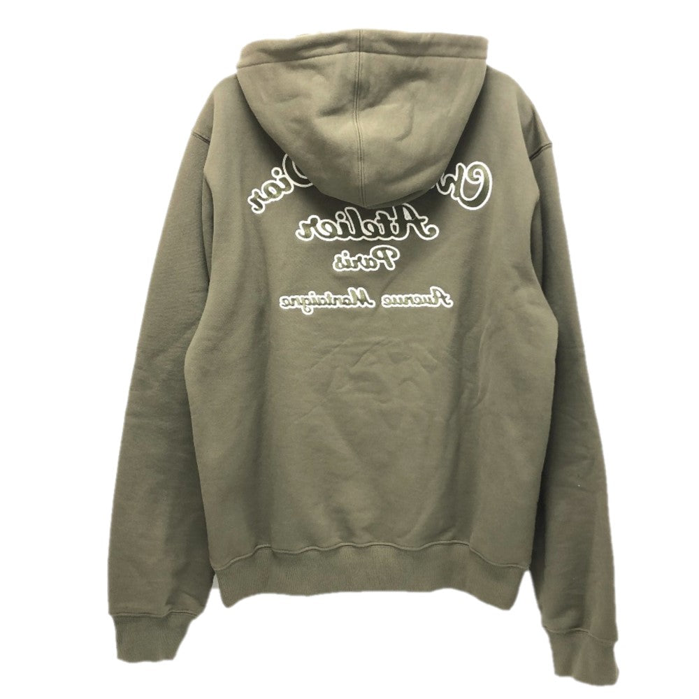 Dior Hoodie 293J698 cotton khaki long sleeve tops apparel Atelier Paris embroidered hoodie mens XXL Used Authentic