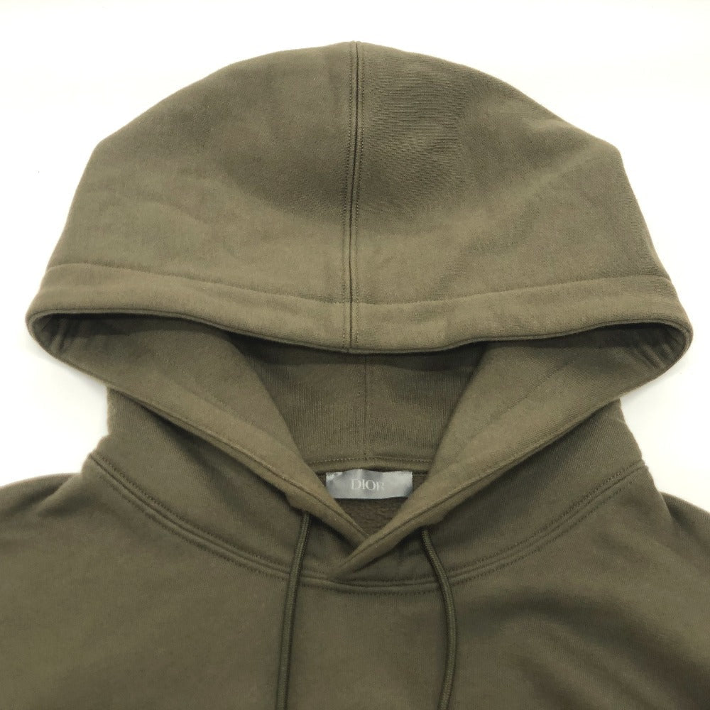 Dior Hoodie 293J698 cotton khaki long sleeve tops apparel Atelier Paris embroidered hoodie mens XXL Used Authentic