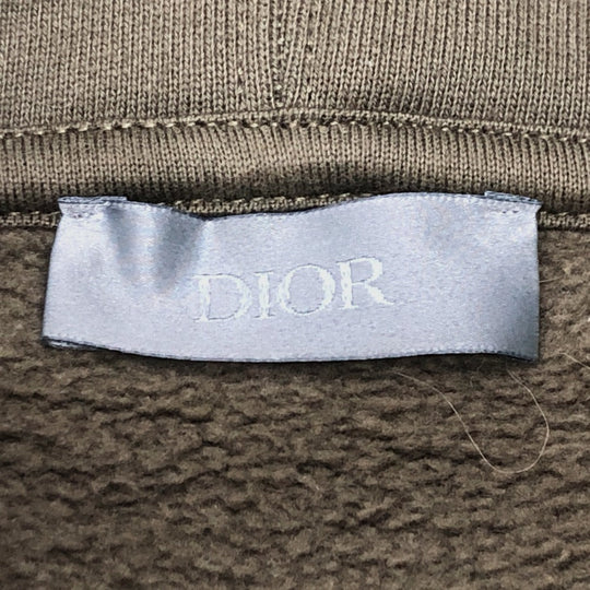 Dior Hoodie 293J698 cotton khaki long sleeve tops apparel Atelier Paris embroidered hoodie mens XXL Used Authentic