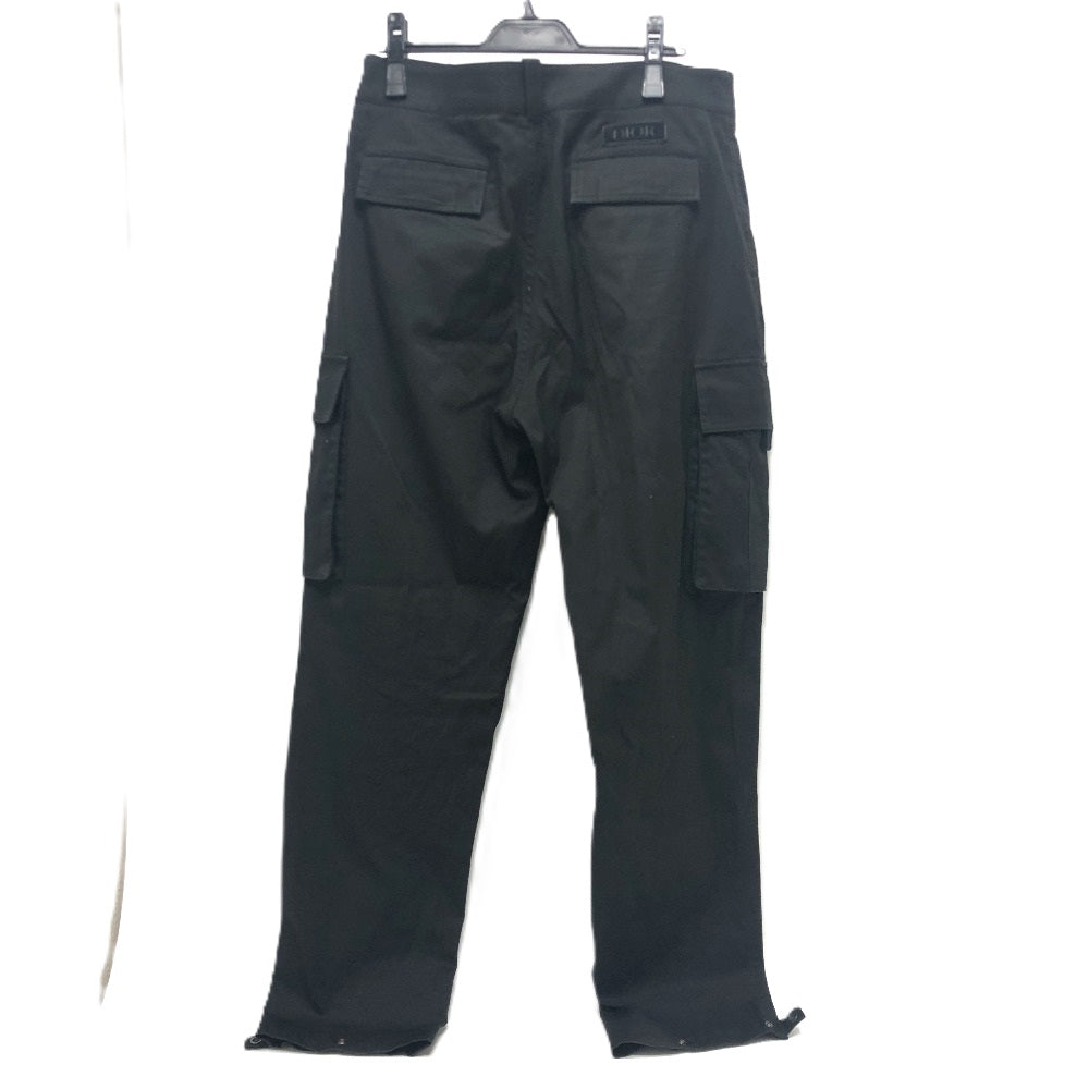 Dior Pants 013C101A3866 cotton black Logo patch mens 48 Used Authentic