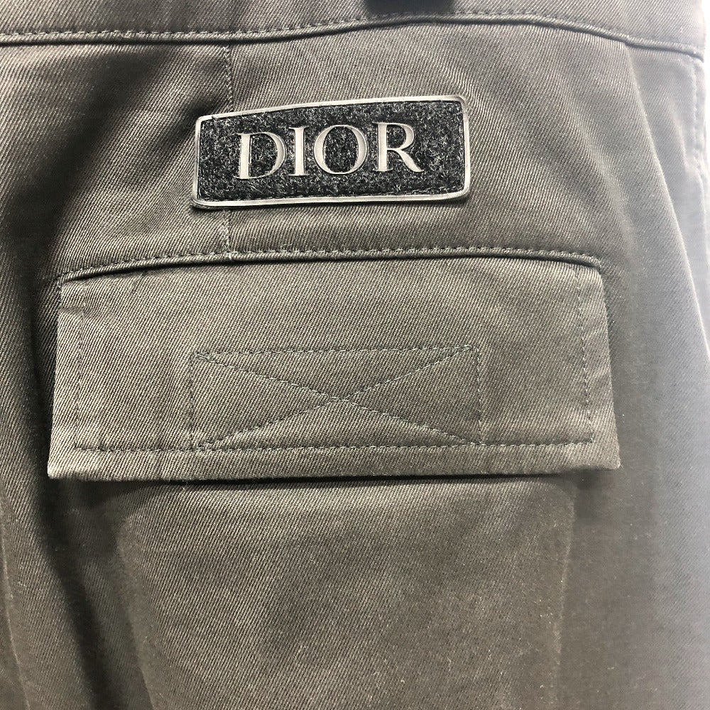 Dior Pants 013C101A3866 cotton black Logo patch mens 48 Used Authentic