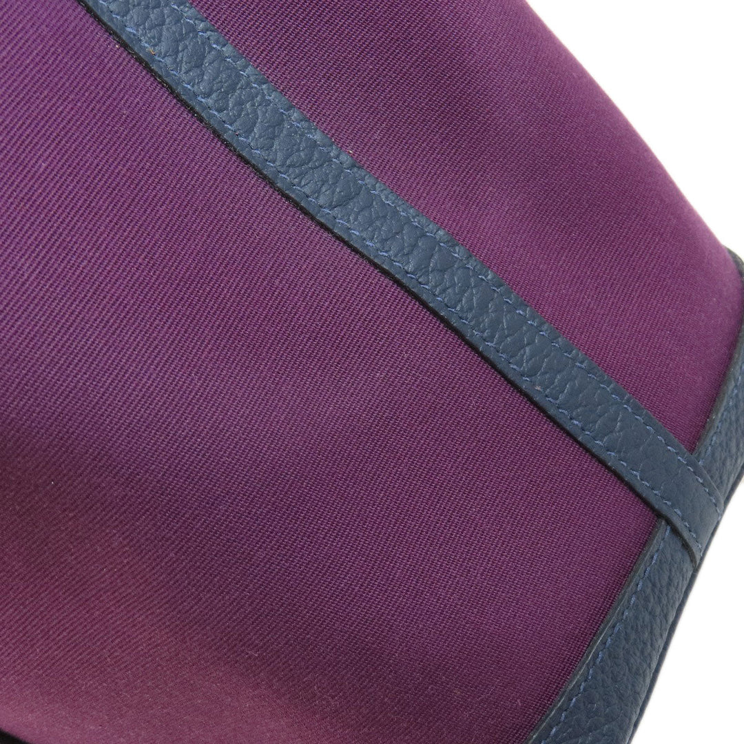HERMES Handbag canvas purple Garden Party TPM Purple SilverMetal Women Used Authentic