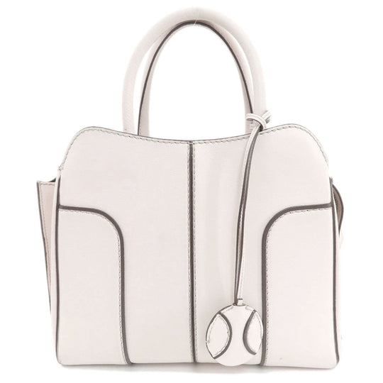 TOD�fS Handbag leather white Sera Women Used Authentic