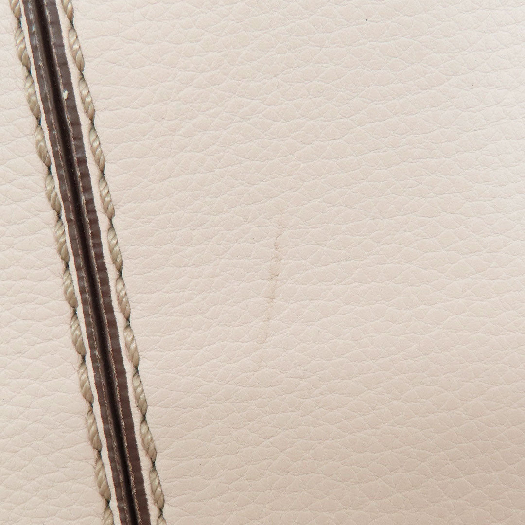 TOD�fS Handbag leather white Sera Women Used Authentic