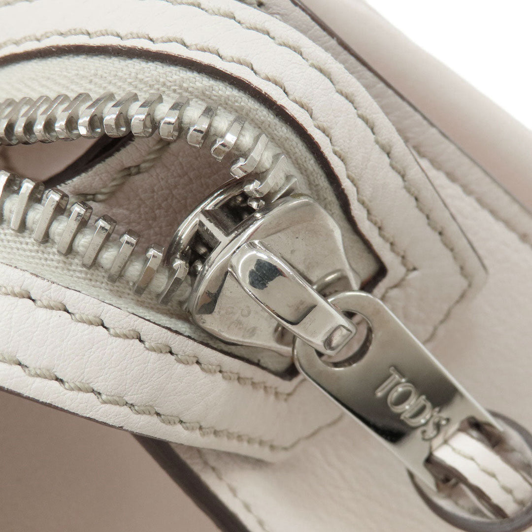 TOD�fS Handbag leather white Sera Women Used Authentic
