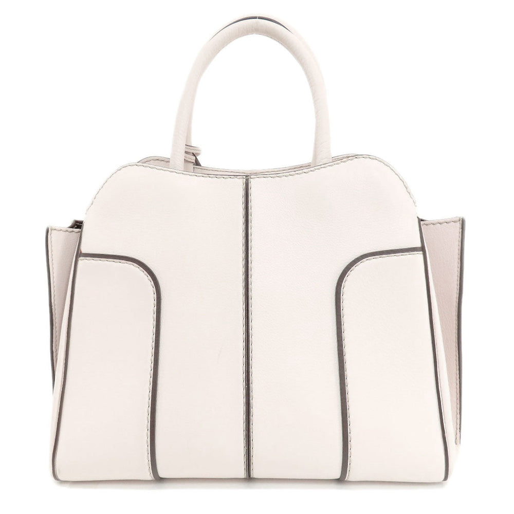 TOD�fS Handbag leather white Sella S Women Used Authentic
