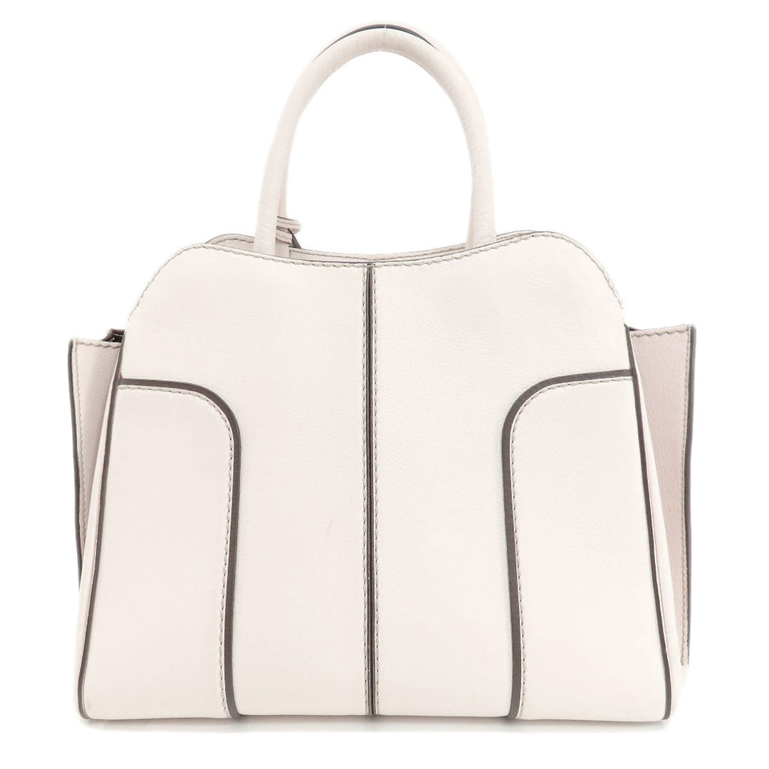 TOD�fS Handbag leather white Sera Women Used Authentic