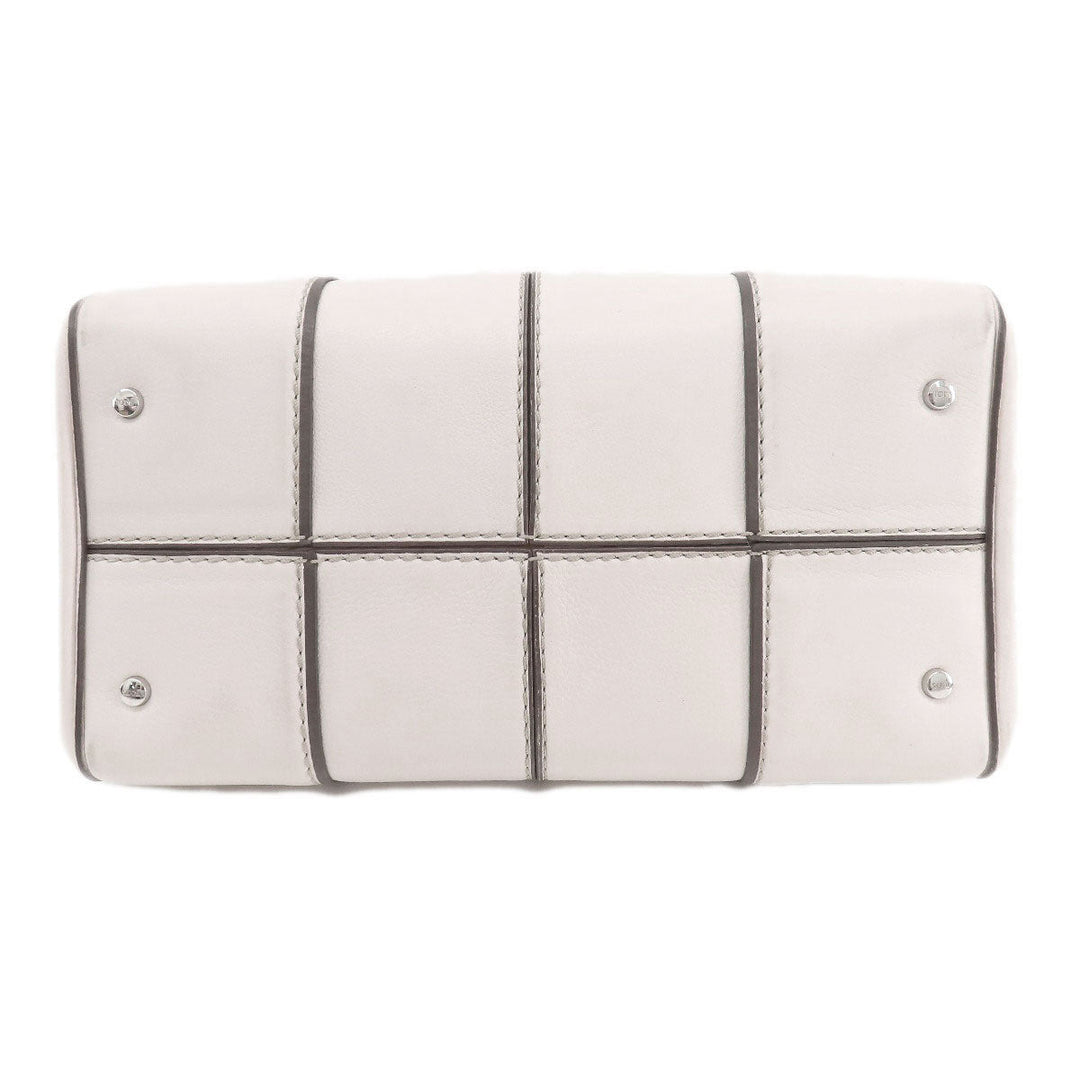 TOD�fS Handbag leather white Sera Women Used Authentic