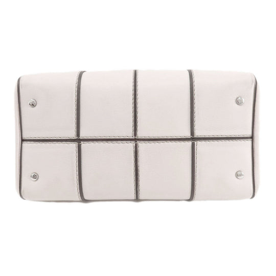TOD�fS Handbag leather white Sera Women Used Authentic