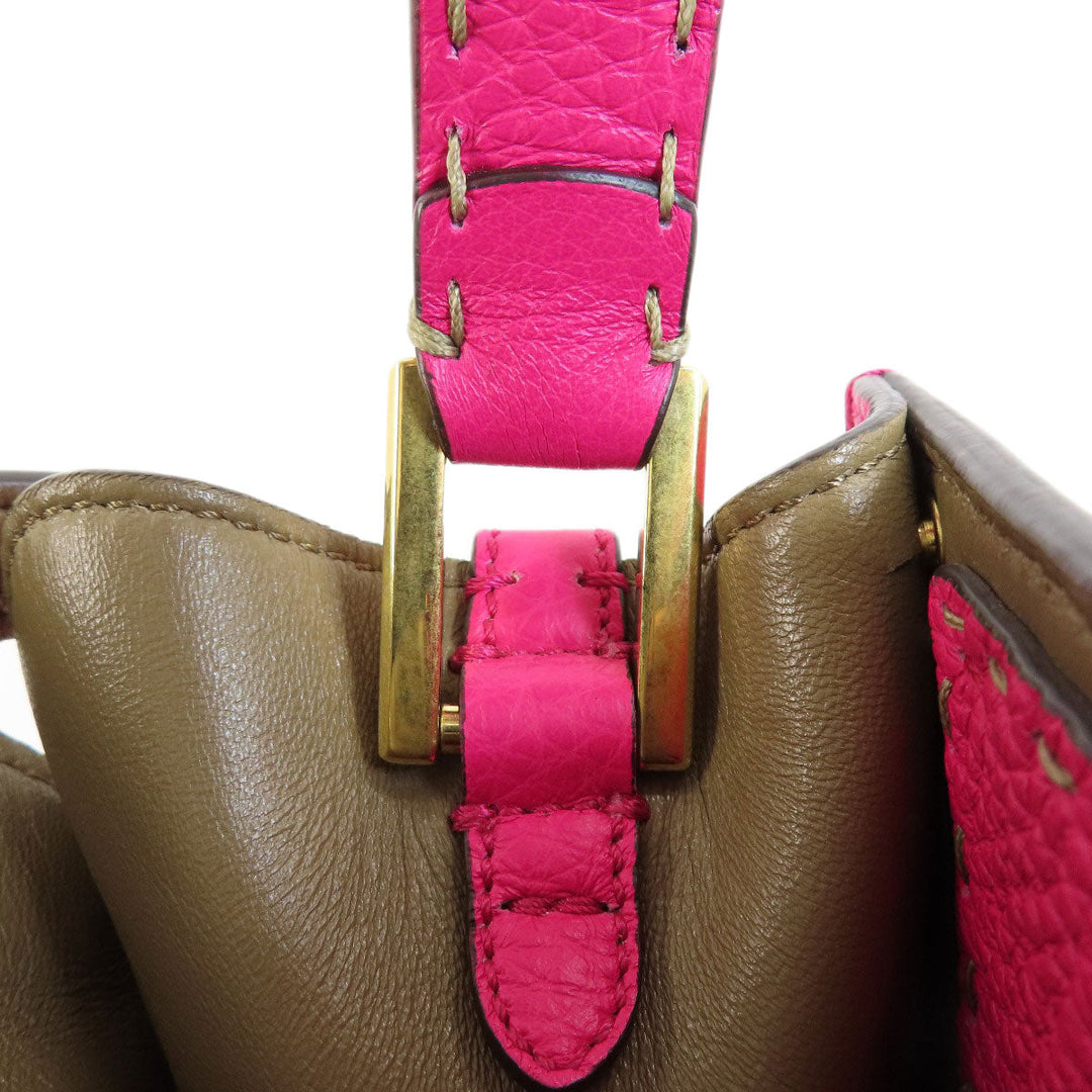 FENDI Handbag Calfskin pink Peekaboo X-Rite 2WAY Women Used Authentic