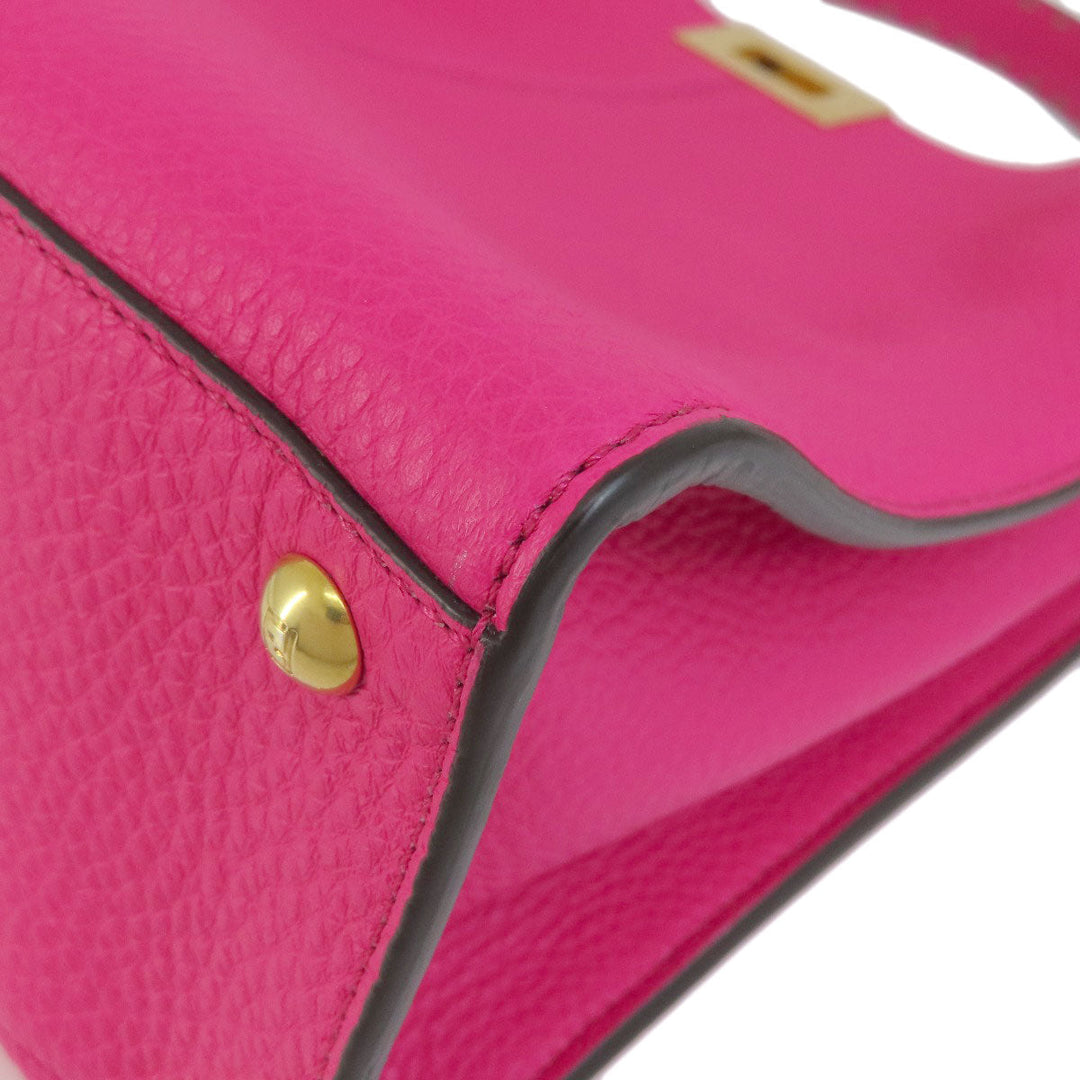 FENDI Handbag Calfskin pink Peekaboo X-Rite 2WAY Women Used Authentic