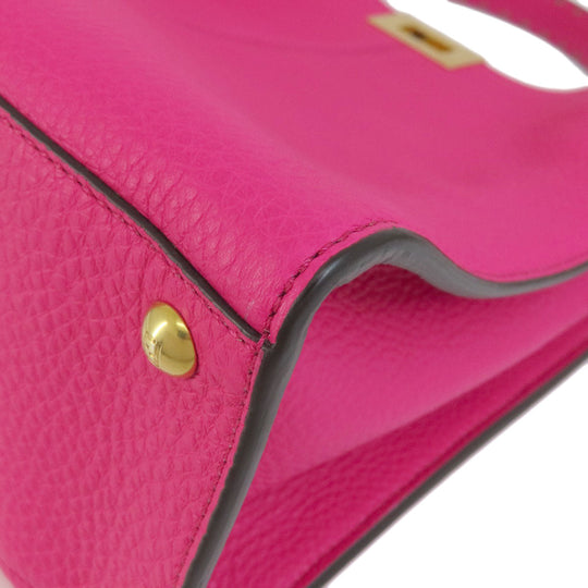 FENDI Handbag Calfskin pink Peekaboo X-Rite 2WAY Women Used Authentic