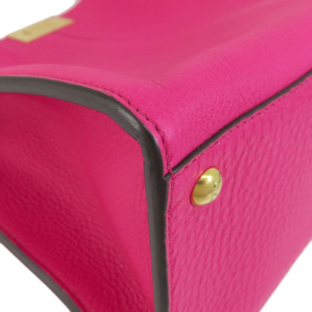 FENDI Handbag Calfskin pink Peekaboo X-Rite 2WAY Women Used Authentic