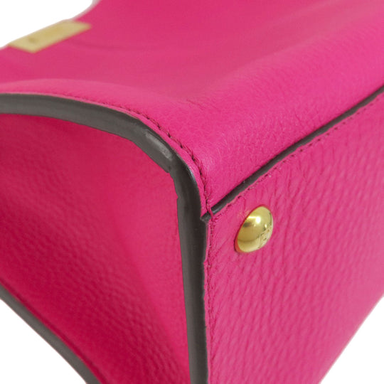 FENDI Handbag Calfskin pink Peekaboo X-Rite 2WAY Women Used Authentic