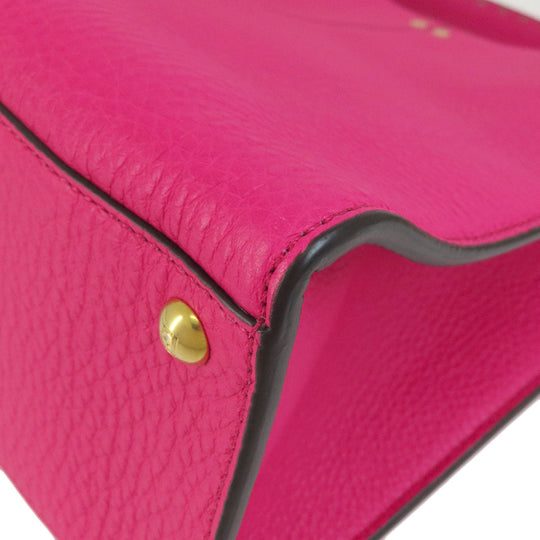 FENDI Handbag Calfskin pink Peekaboo X-Rite 2WAY Women Used Authentic