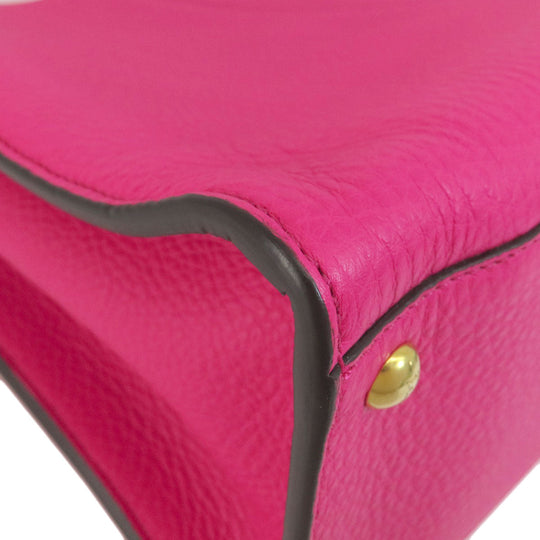 FENDI Handbag Calfskin pink Peekaboo X-Rite 2WAY Women Used Authentic