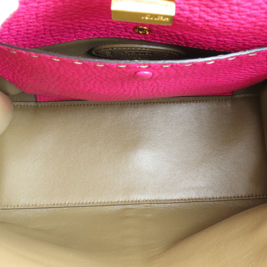 FENDI Handbag Calfskin pink Peekaboo X-Rite 2WAY Women Used Authentic