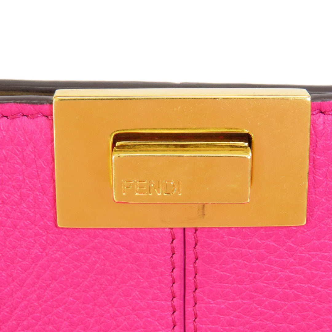 FENDI Handbag Calfskin pink Peekaboo X-Rite 2WAY Women Used Authentic