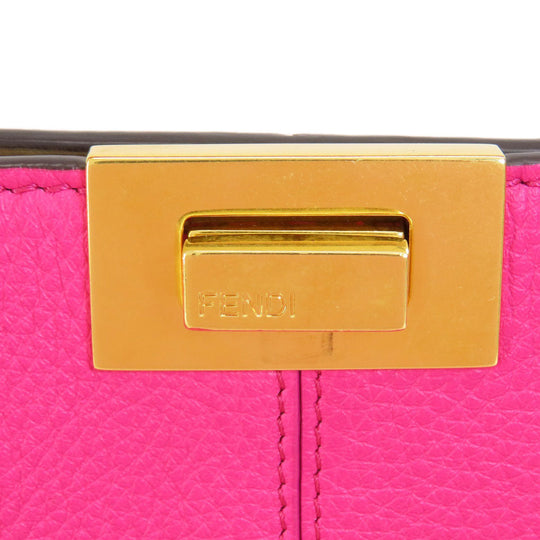 FENDI Handbag Calfskin pink Peekaboo X-Rite 2WAY Women Used Authentic