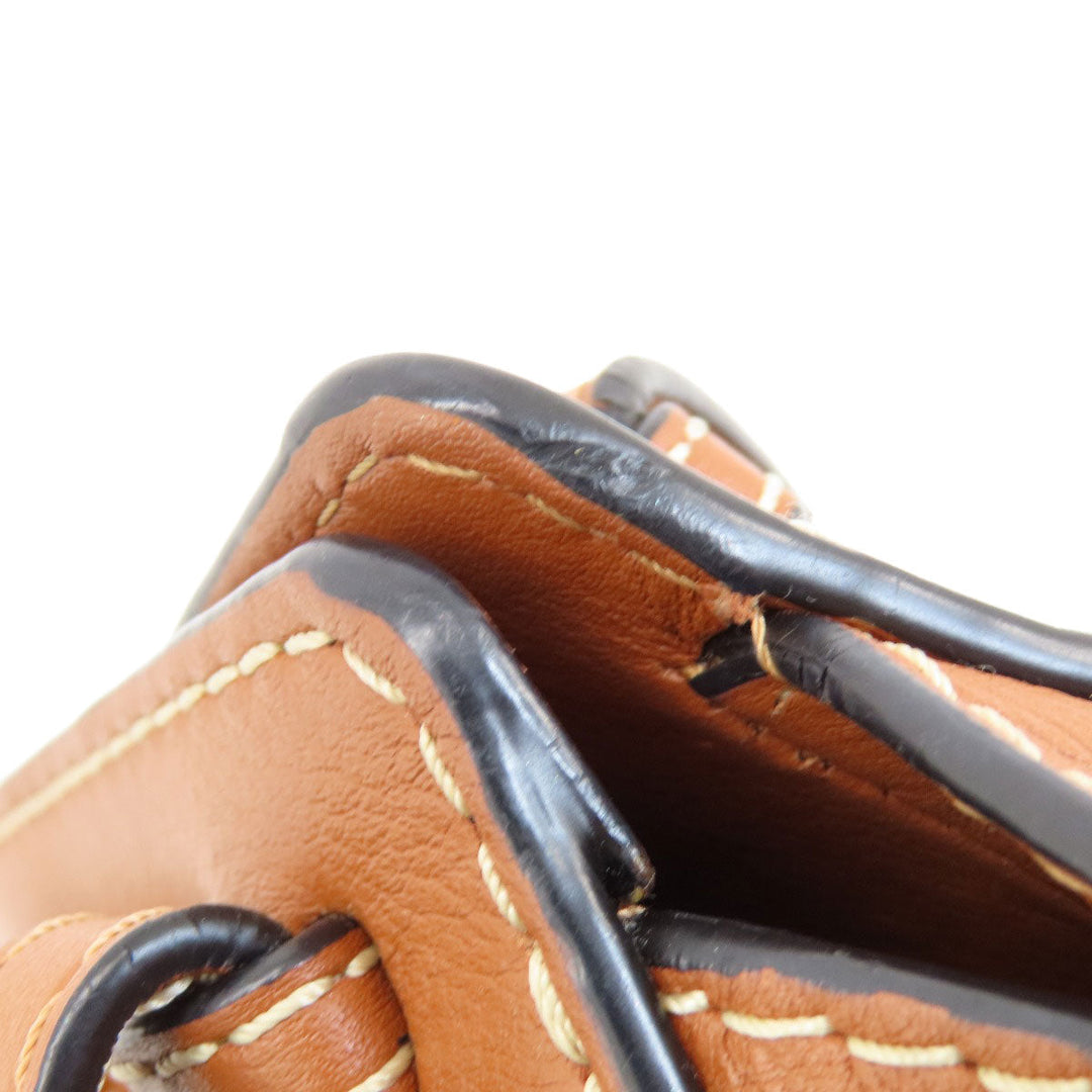 LOEWE Handbag 314.39.V07 Canvas, Leather Brown anagram Hammock 2WAY Women Used Authentic