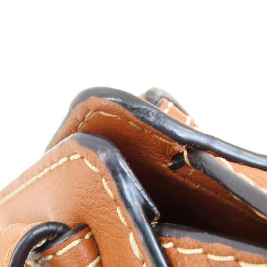 LOEWE Handbag 314.39.V07 Canvas, Leather Brown anagram Hammock 2WAY Women Used Authentic