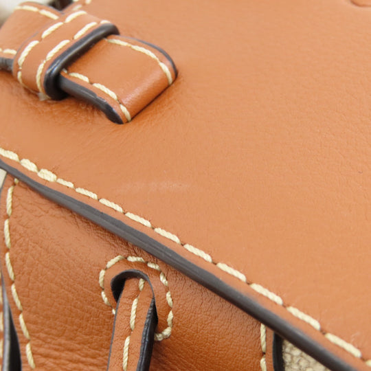 LOEWE Handbag 314.39.V07 Canvas, Leather Brown anagram Hammock 2WAY Women Used Authentic