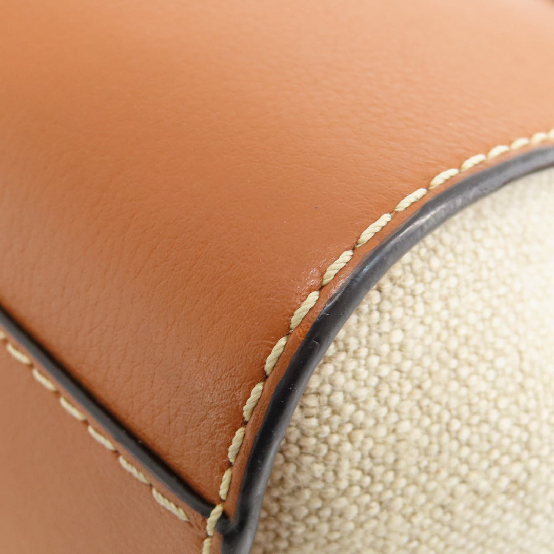 LOEWE Handbag 314.39.V07 Canvas, Leather Brown anagram Hammock 2WAY Women Used Authentic