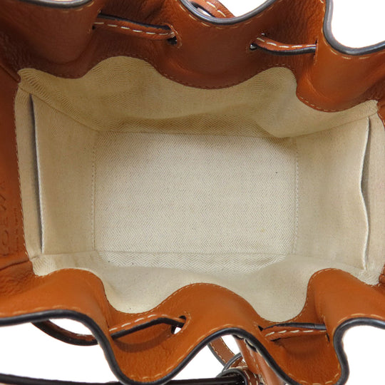 LOEWE Handbag 314.39.V07 Canvas, Leather Brown anagram Hammock 2WAY Women Used Authentic