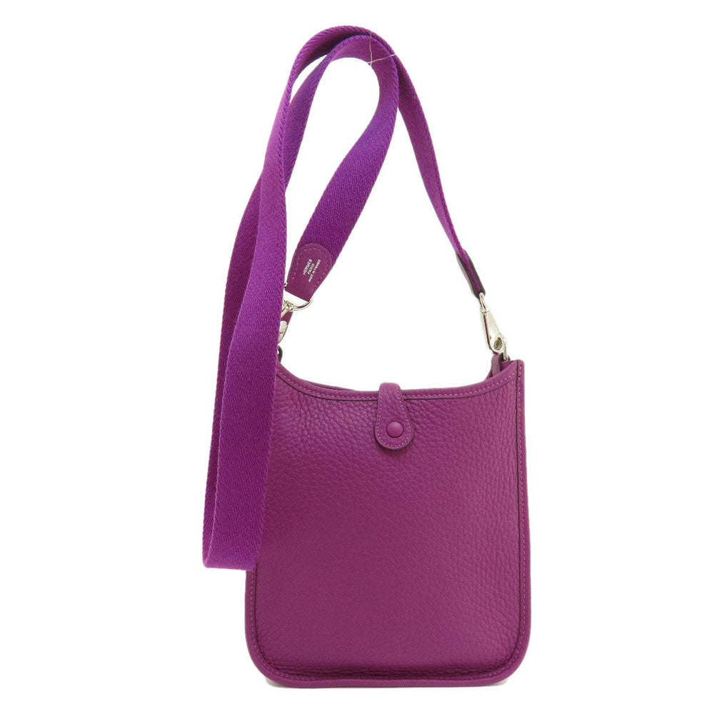 HERMES Shoulder Bag Taurillon Clemence purple Evelyn TPM Anemone SilverMetal Women Used Authentic