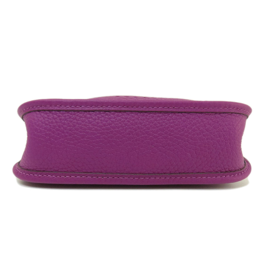 HERMES Shoulder Bag Taurillon Clemence purple Evelyn TPM Anemone SilverMetal Women Used Authentic