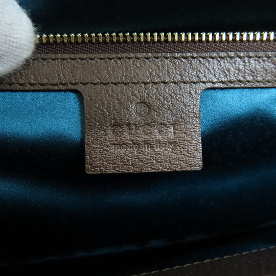 GUCCI Shoulder Bag 503876 PVC Brown Offdia Medium GG Sherry Line