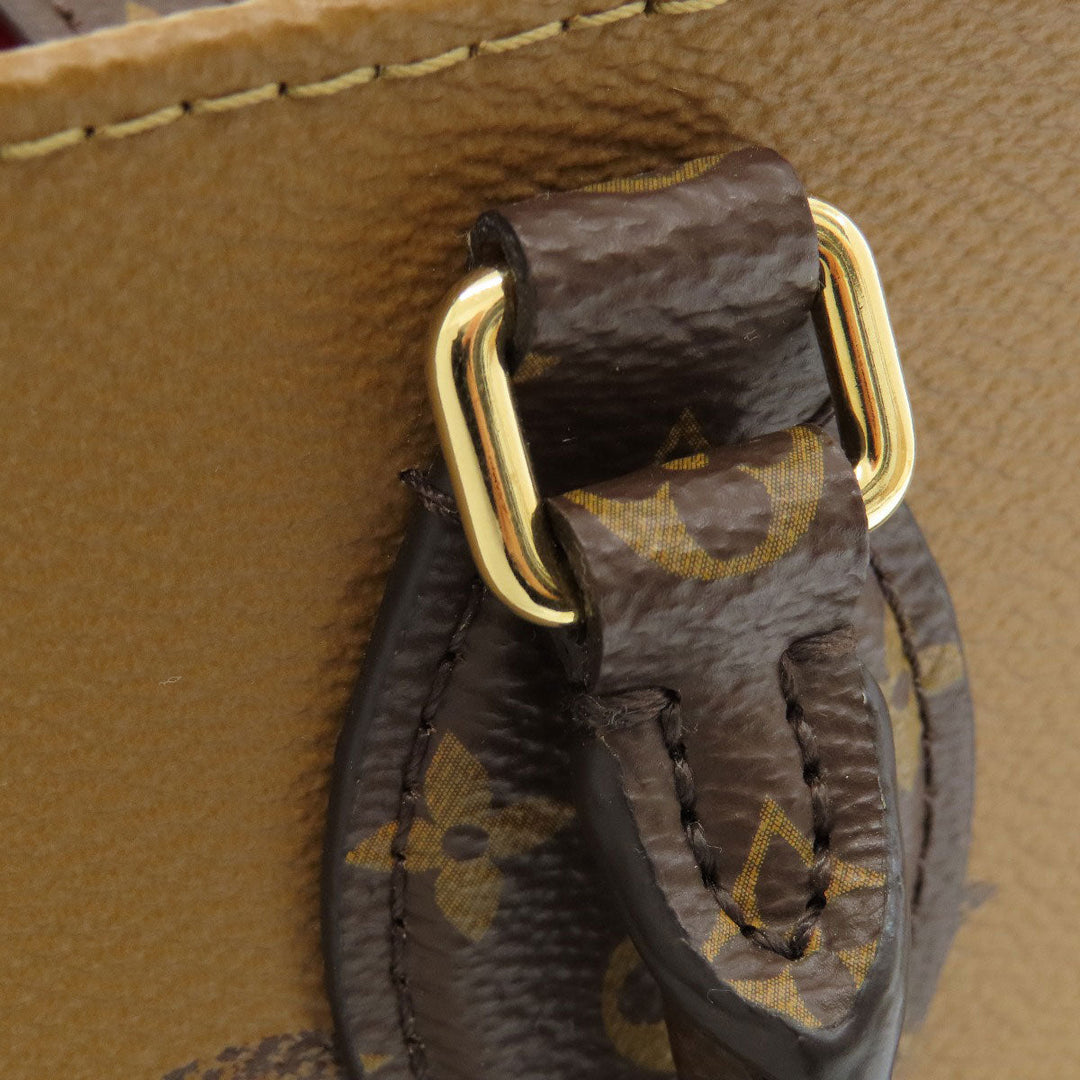 LOUIS VUITTON Tote Bag M45039 Monogram reverse Brown On the Go MM Monogram Giant Women Used Authentic